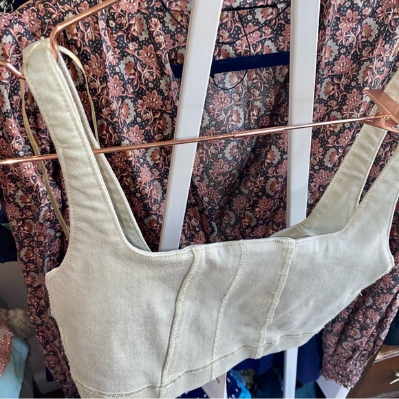 NET ZARA HIGH STRETCH DENIM TOP - Picture 13 of 14